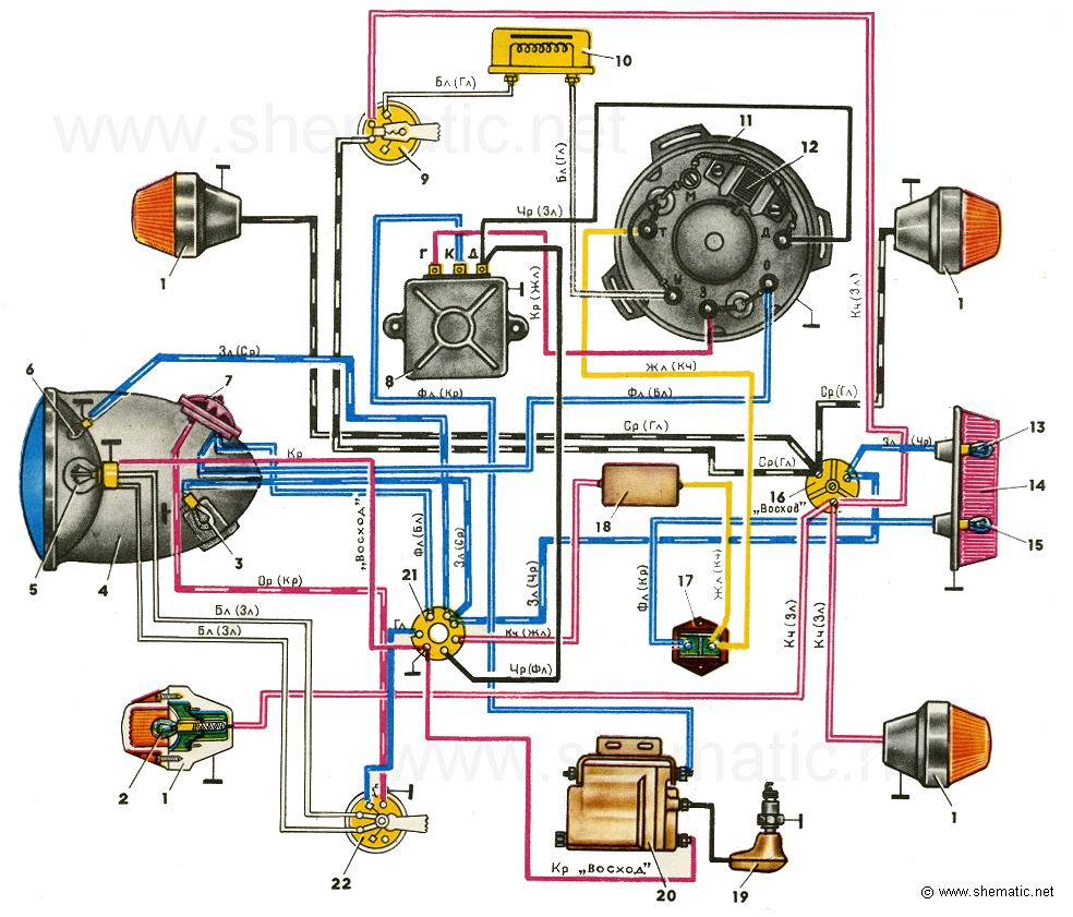 Схема электрооборудования мотоцикла Минск